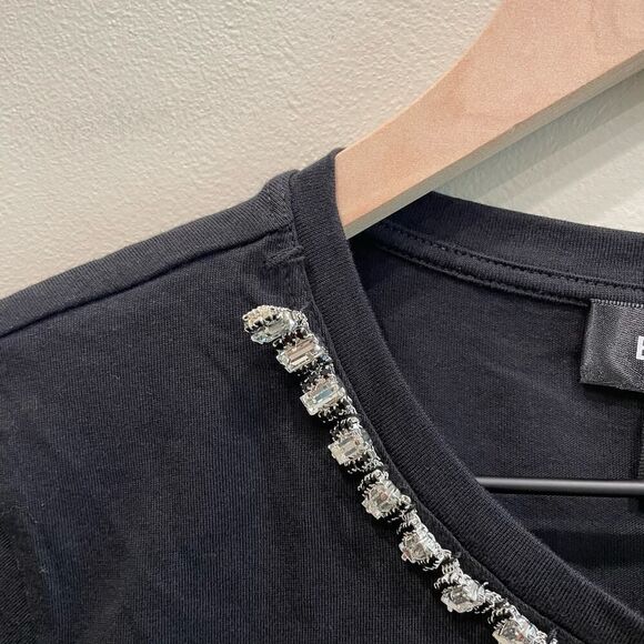 NWT Bailey 44 Jewel Neck Black Top - Size: Small - Picture 5 of 7